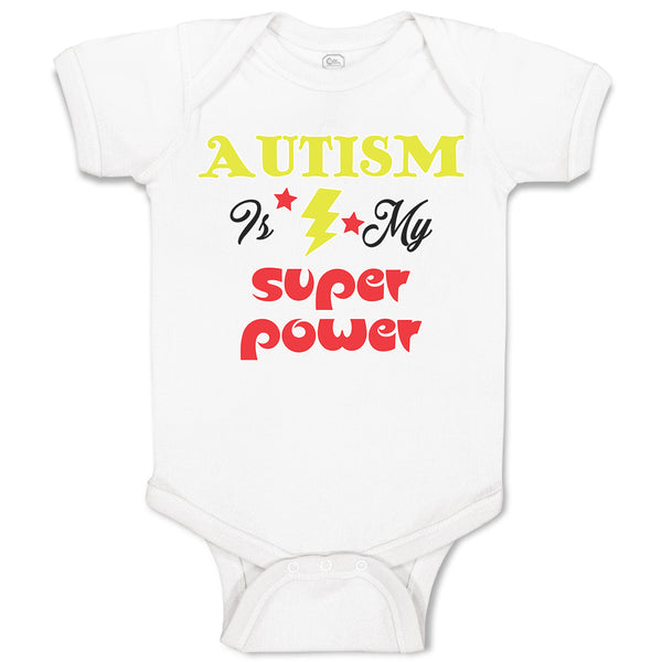 Baby Clothes Autism Is My Super Power Baby Bodysuits Boy & Girl Cotton