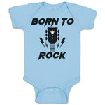 Baby Clothes Born to Rock with Guitar Baby Bodysuits Boy & Girl Cotton