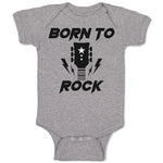 Baby Clothes Born to Rock with Guitar Baby Bodysuits Boy & Girl Cotton