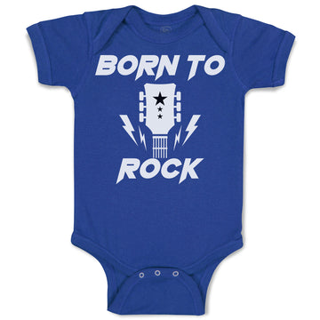 Baby Clothes Born to Rock with Guitar Baby Bodysuits Boy & Girl Cotton