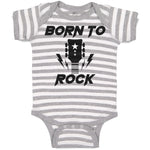 Baby Clothes Born to Rock with Guitar Baby Bodysuits Boy & Girl Cotton