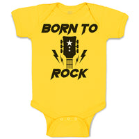 Baby Clothes Born to Rock with Guitar Baby Bodysuits Boy & Girl Cotton