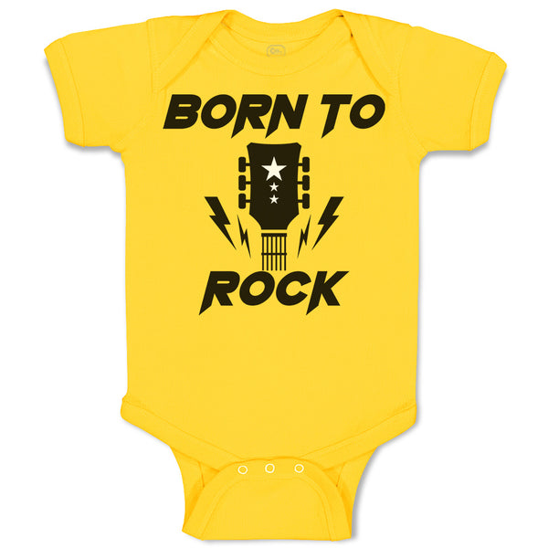 Baby Clothes Born to Rock with Guitar Baby Bodysuits Boy & Girl Cotton