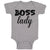 Baby Clothes Boss Lady Baby Bodysuits Boy & Girl Newborn Clothes Cotton