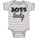 Baby Clothes Boss Lady Baby Bodysuits Boy & Girl Newborn Clothes Cotton