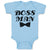 Baby Clothes Boss Man with Silhouette Bowtie Baby Bodysuits Boy & Girl Cotton