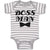 Baby Clothes Boss Man with Silhouette Bowtie Baby Bodysuits Boy & Girl Cotton