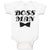 Baby Clothes Boss Man with Silhouette Bowtie Baby Bodysuits Boy & Girl Cotton