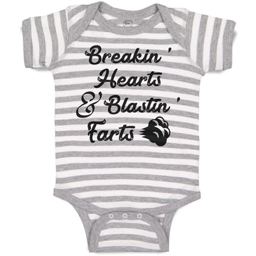 Baby Clothes Breakin' Hearts & Blastin' Farts Baby Bodysuits Boy & Girl Cotton