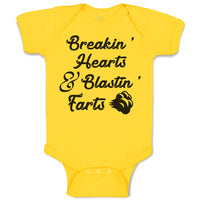 Baby Clothes Breakin' Hearts & Blastin' Farts Baby Bodysuits Boy & Girl Cotton