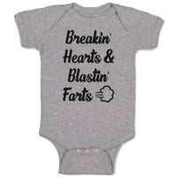 Baby Clothes Breakin' Hearts & Blastin' Farts Baby Bodysuits Boy & Girl Cotton