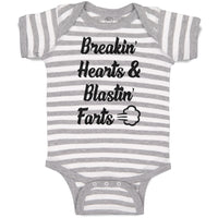 Baby Clothes Breakin' Hearts & Blastin' Farts Baby Bodysuits Boy & Girl Cotton