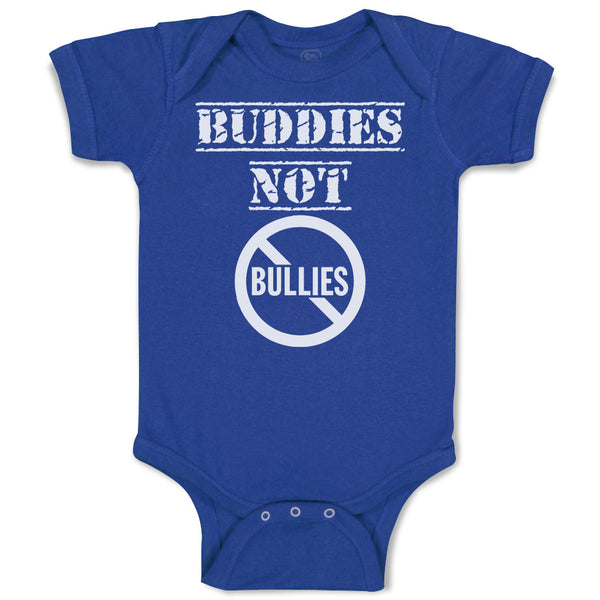 Baby Clothes Buddies Not Bullies Cautionary Sign Baby Bodysuits Cotton