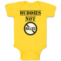 Baby Clothes Buddies Not Bullies Cautionary Sign Baby Bodysuits Cotton