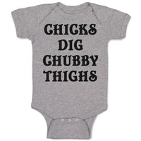 Baby Clothes Chicks Dig Chubby Thighs Baby Bodysuits Boy & Girl Cotton