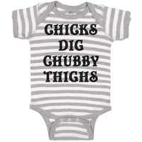 Baby Clothes Chicks Dig Chubby Thighs Baby Bodysuits Boy & Girl Cotton