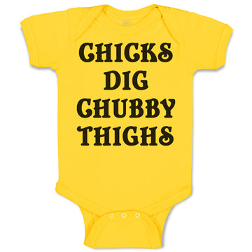 Baby Clothes Chicks Dig Chubby Thighs Baby Bodysuits Boy & Girl Cotton