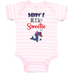 Baby Clothes Daddy's Little Sweetie with Cute Blue Dolphin on Bow Baby Bodysuits