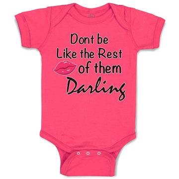 Baby Clothes Don'T Be like The Rest of Them Darling Baby Bodysuits Cotton