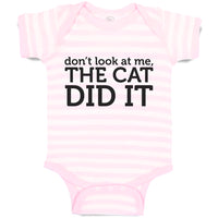 Baby Clothes Don'T Look at Me The Cat Did It Baby Bodysuits Boy & Girl Cotton