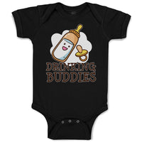 Baby Clothes Drinking Buddies with Feeding Bottle and Nipple Baby Bodysuits