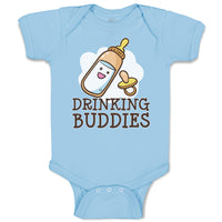 Baby Clothes Drinking Buddies with Feeding Bottle and Nipple Baby Bodysuits