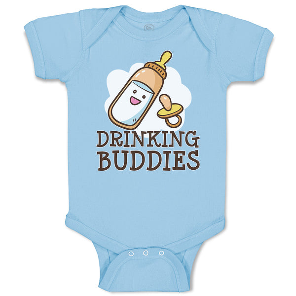 Baby Clothes Drinking Buddies with Feeding Bottle and Nipple Baby Bodysuits