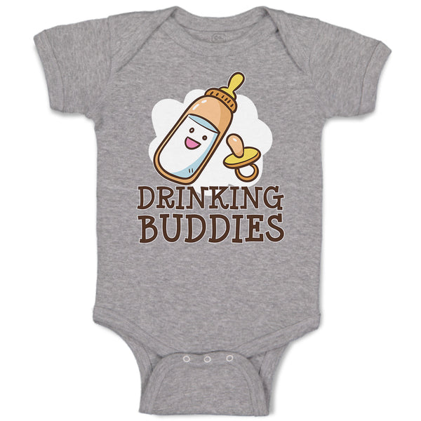 Baby Clothes Drinking Buddies with Feeding Bottle and Nipple Baby Bodysuits