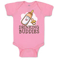 Baby Clothes Drinking Buddies with Feeding Bottle and Nipple Baby Bodysuits