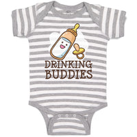 Baby Clothes Drinking Buddies with Feeding Bottle and Nipple Baby Bodysuits