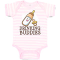Baby Clothes Drinking Buddies with Feeding Bottle and Nipple Baby Bodysuits