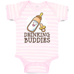 Baby Clothes Drinking Buddies with Feeding Bottle and Nipple Baby Bodysuits