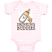 Baby Clothes Drinking Buddies with Feeding Bottle and Nipple Baby Bodysuits