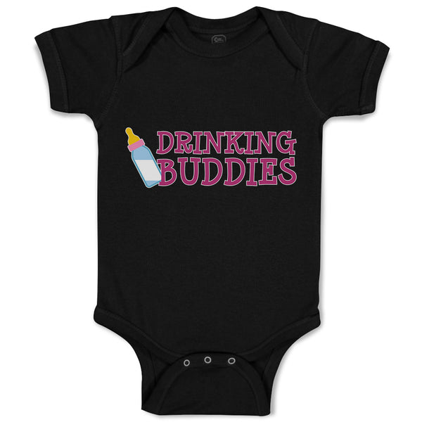 Baby Clothes Drinking Buddies with Feeding Bottle Baby Bodysuits Cotton