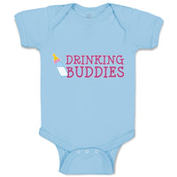 Baby Clothes Drinking Buddies with Feeding Bottle Baby Bodysuits Cotton