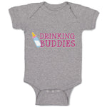 Baby Clothes Drinking Buddies with Feeding Bottle Baby Bodysuits Cotton