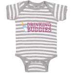 Baby Clothes Drinking Buddies with Feeding Bottle Baby Bodysuits Cotton