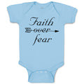 Baby Clothes Faith over Fear Baby Bodysuits Boy & Girl Newborn Clothes Cotton