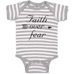Baby Clothes Faith over Fear Baby Bodysuits Boy & Girl Newborn Clothes Cotton