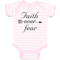 Baby Clothes Faith over Fear Baby Bodysuits Boy & Girl Newborn Clothes Cotton
