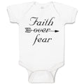 Baby Clothes Faith over Fear Baby Bodysuits Boy & Girl Newborn Clothes Cotton