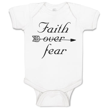 Baby Clothes Faith over Fear Baby Bodysuits Boy & Girl Newborn Clothes Cotton