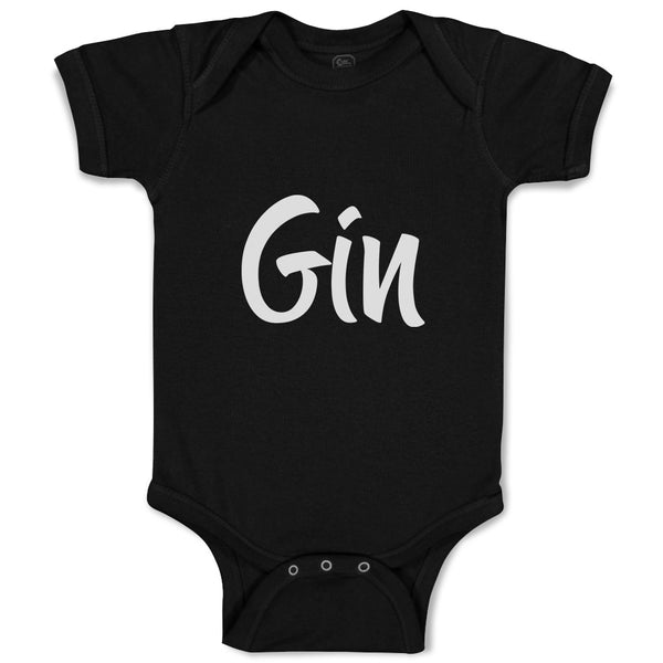 Baby Clothes Gin Lettering Funny Quotes Baby Bodysuits Boy & Girl Cotton