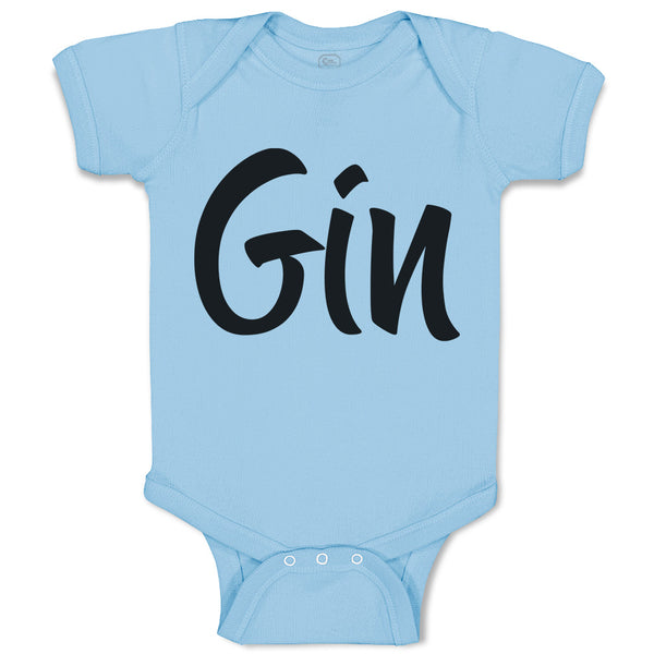 Baby Clothes Gin Lettering Funny Quotes Baby Bodysuits Boy & Girl Cotton