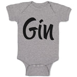 Baby Clothes Gin Lettering Funny Quotes Baby Bodysuits Boy & Girl Cotton