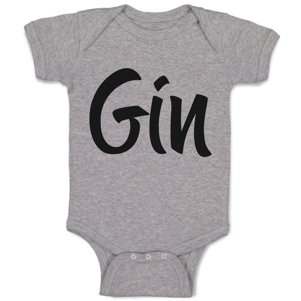 Baby Clothes Gin Lettering Funny Quotes Baby Bodysuits Boy & Girl Cotton