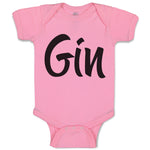 Baby Clothes Gin Lettering Funny Quotes Baby Bodysuits Boy & Girl Cotton