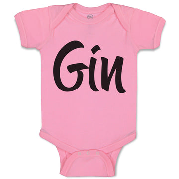 Baby Clothes Gin Lettering Funny Quotes Baby Bodysuits Boy & Girl Cotton