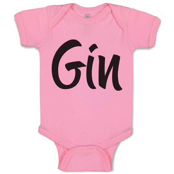 Baby Clothes Gin Lettering Funny Quotes Baby Bodysuits Boy & Girl Cotton