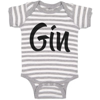 Baby Clothes Gin Lettering Funny Quotes Baby Bodysuits Boy & Girl Cotton